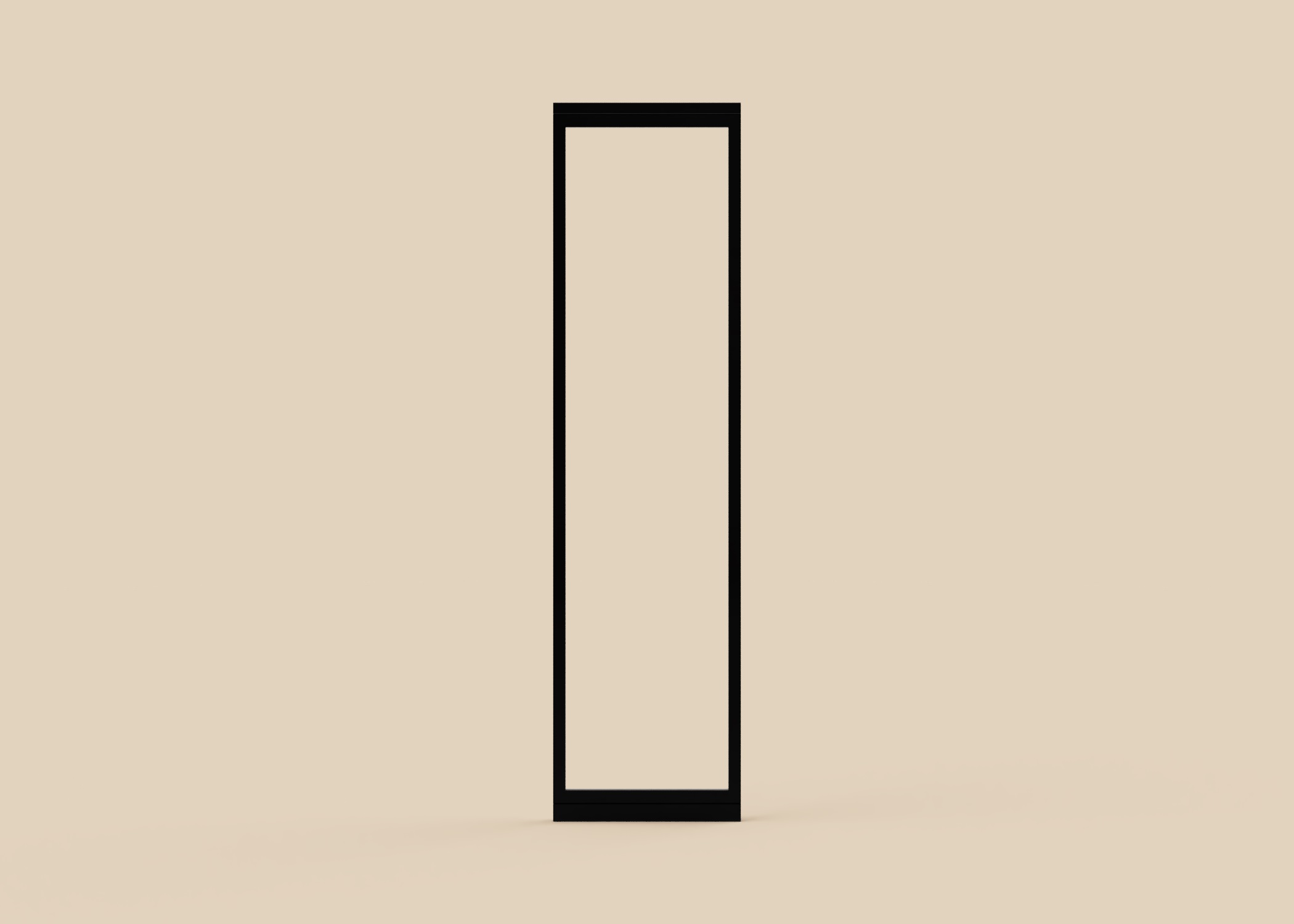 Vast wand paneel van staal met glas